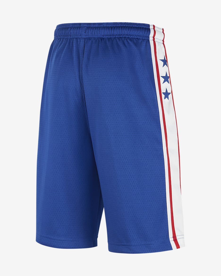 Philadelphia 76ers Icon Edition Big Kids Nike Dri FIT NBA Swingman Shorts. Nike